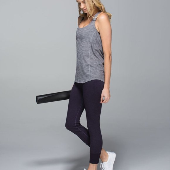 Lululemon Wild Tank Heathered Slate / Dream Rose Deep Coal Black sz 4 EUC - Picture 6 of 17